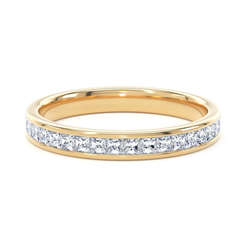 Princess Diamond Ring, Channel Set Half Eternity | ET1208