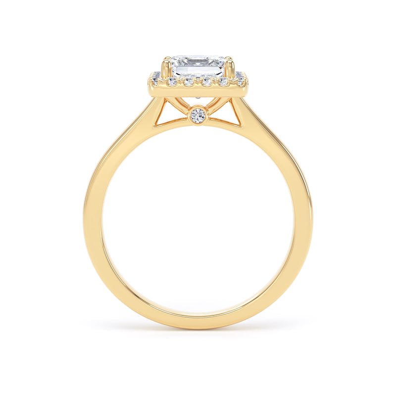 Halo Ring | Yellow Gold, Princess Diamond | PHP01 SMS