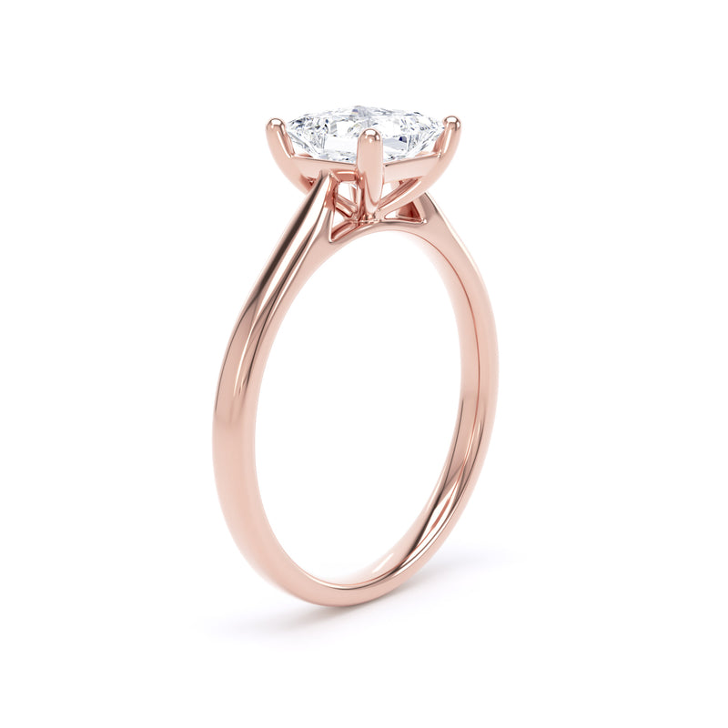 Princess Solitaire Rose Gold Ring | PPP01 SMS