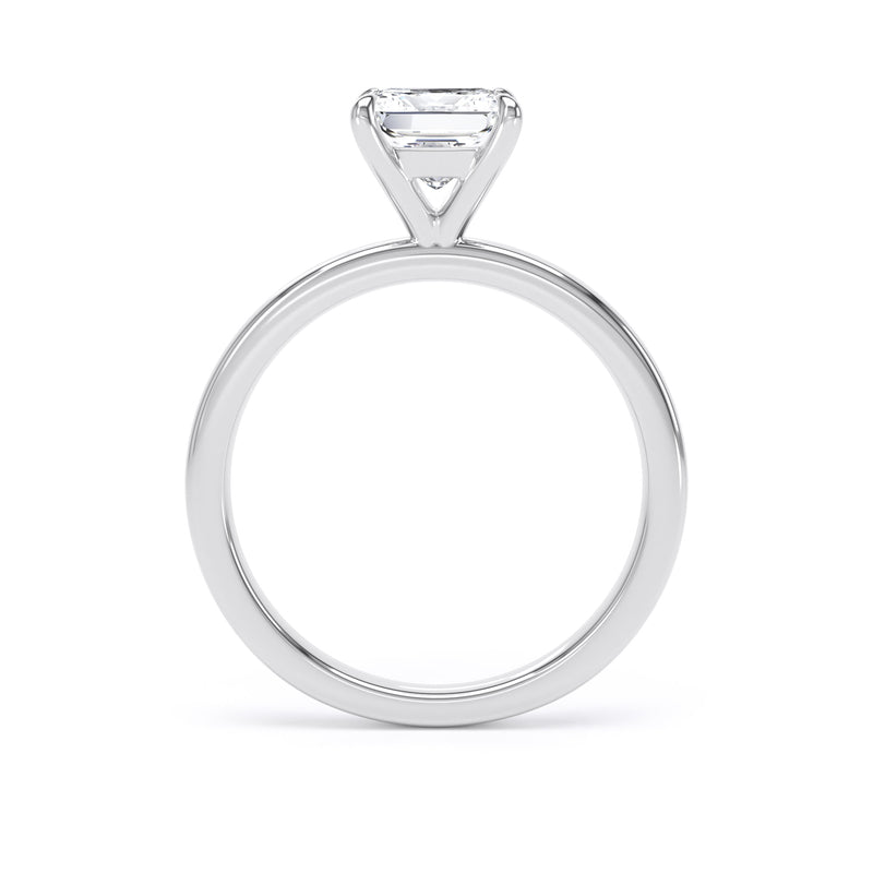 Princess Diamond White Gold Ring, Floating Head Solitaire | LGS PPP02