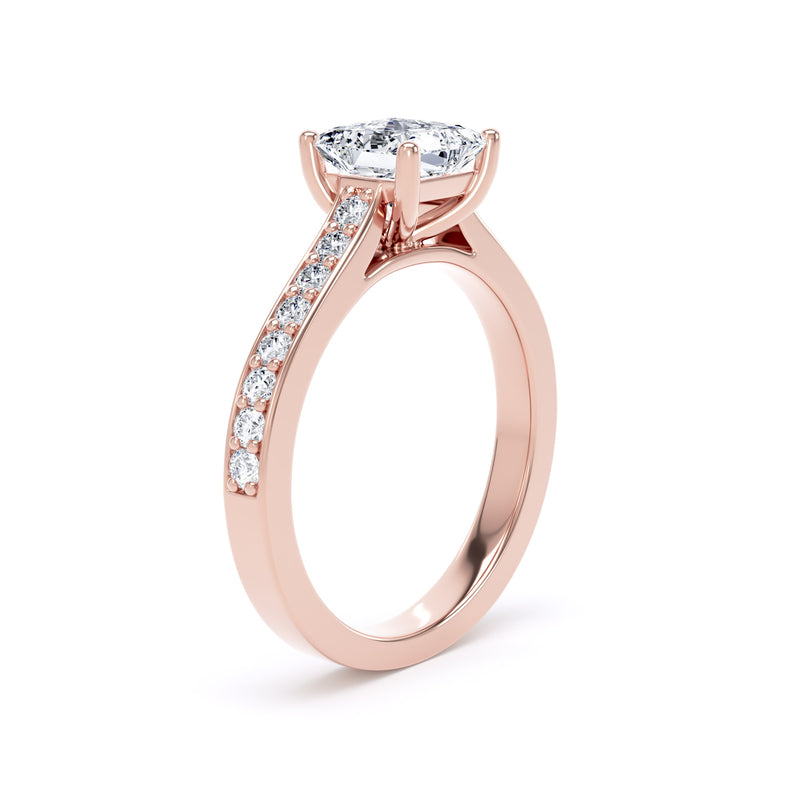 Princess Shoulder Set Rose Gold Ring | PSG01 SMS