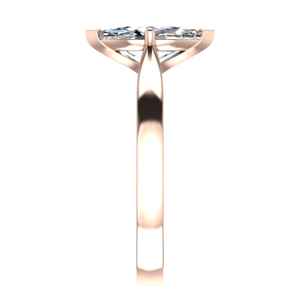 Marquise Solitaire Rose Gold Ring | LGM
