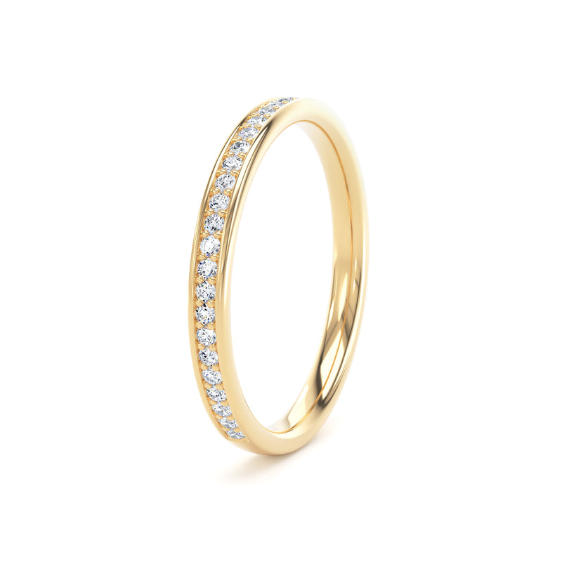 Round, Grain & Channel, Yellow Gold Eternity Ring