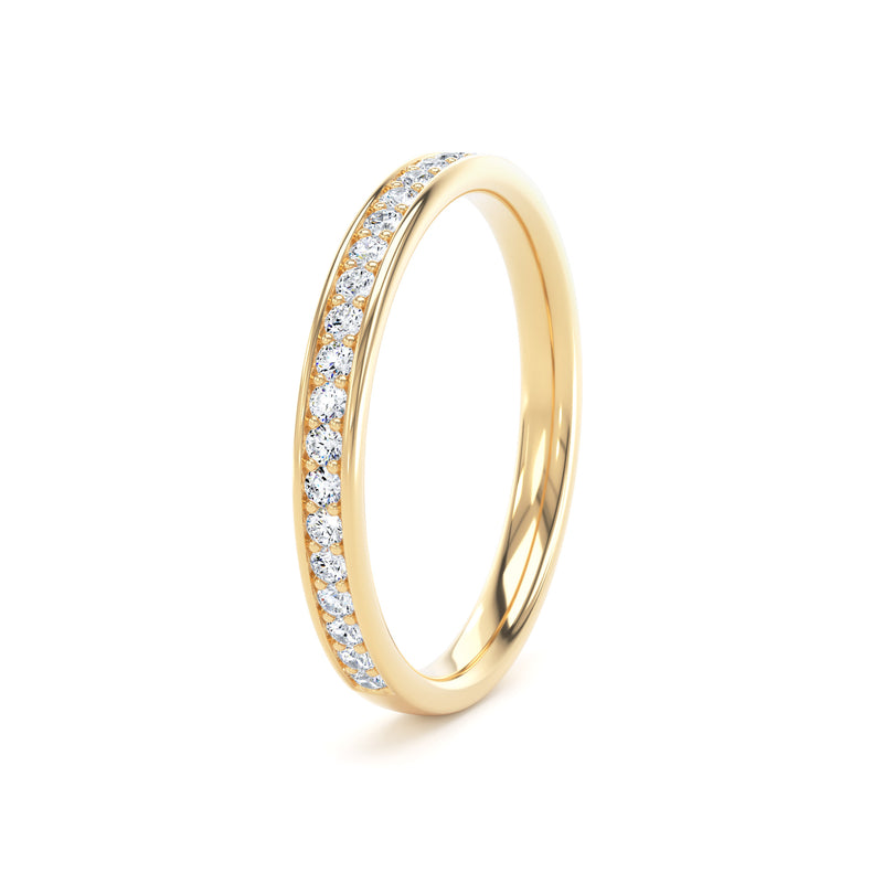 Round, Grain & Channel, Yellow Gold Eternity Ring