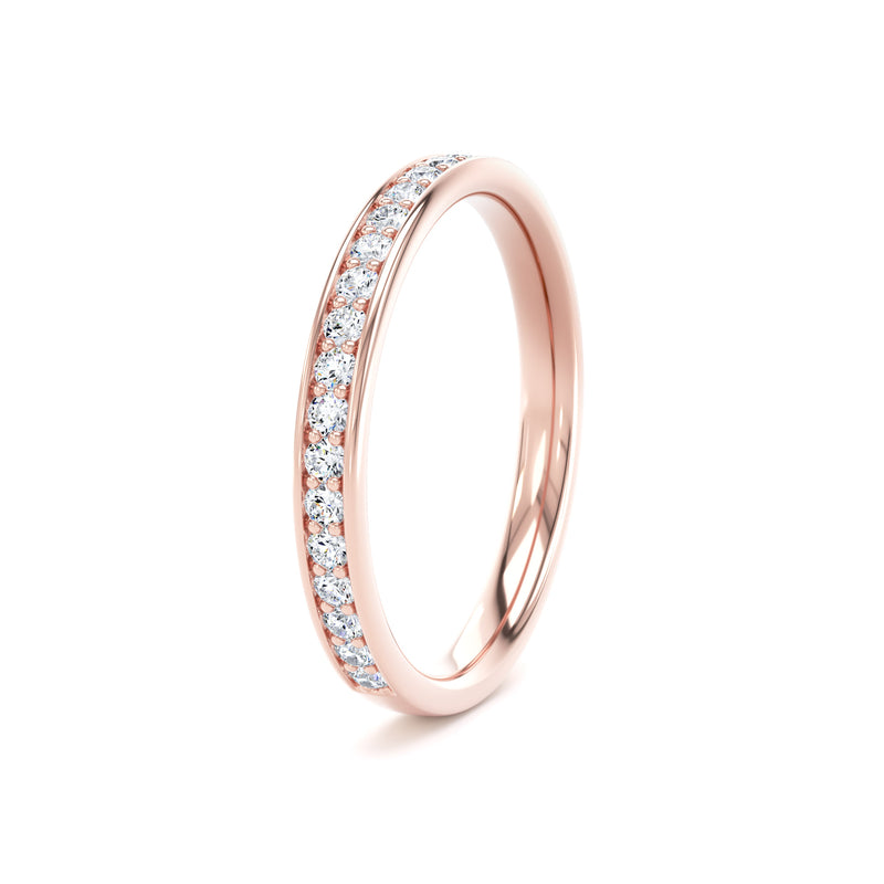 Round, Grain & Channel, Rose Gold Eternity Ring