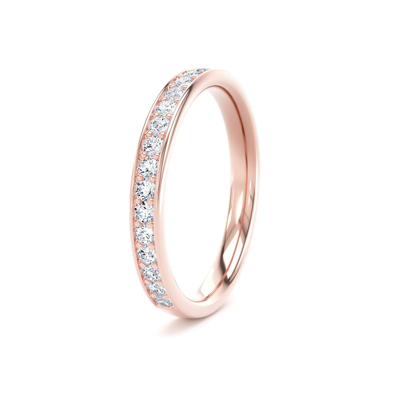 Round, Grain & Channel, Rose Gold Eternity Ring