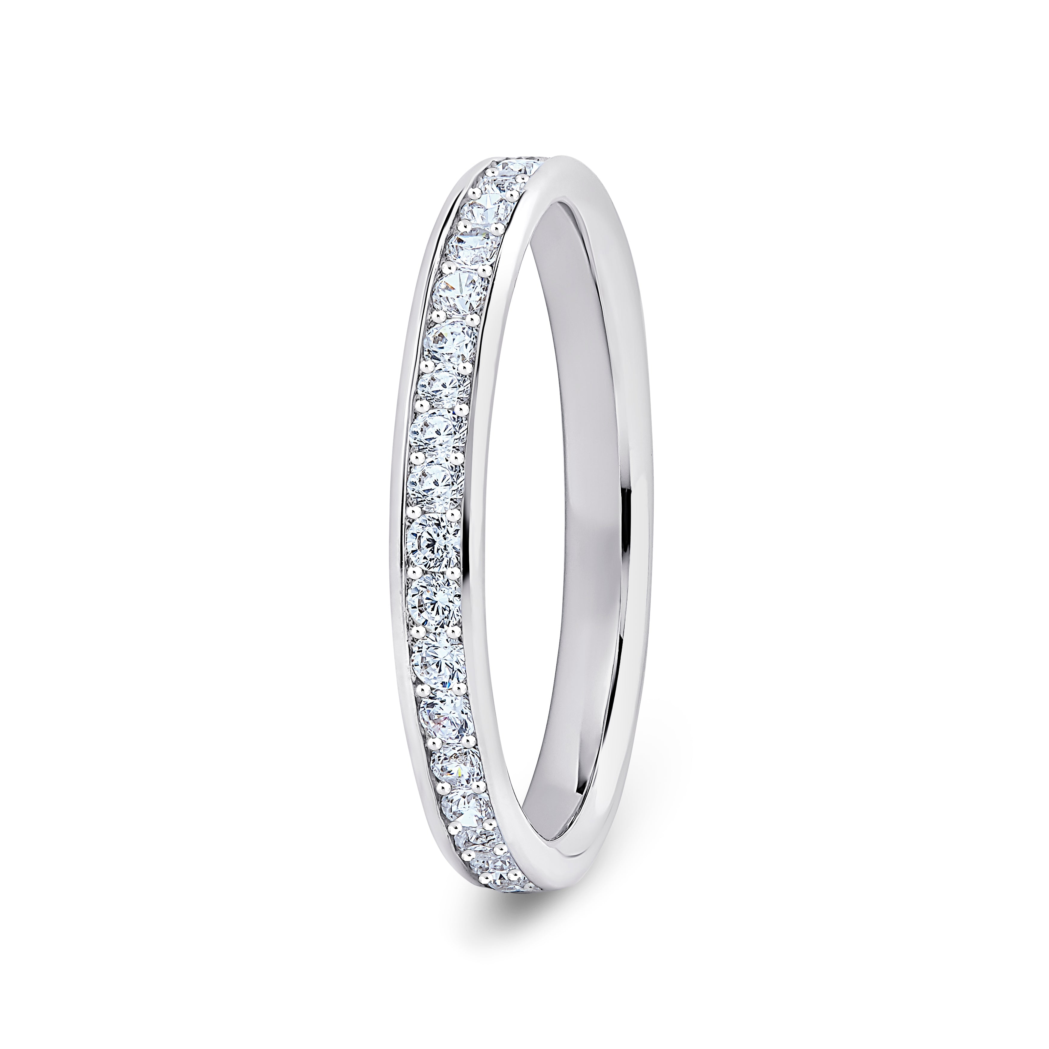 Round, Grain & Channel, White Gold Eternity Ring