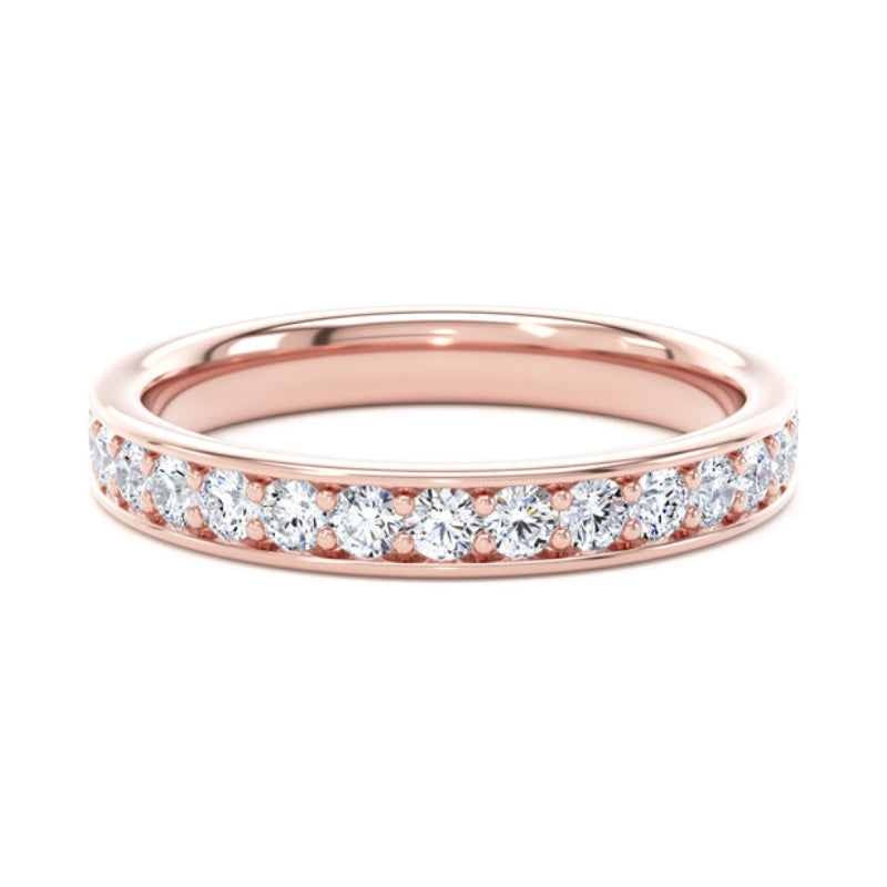 Round Diamond Ring, Grain Set Half Eternity | ET1221