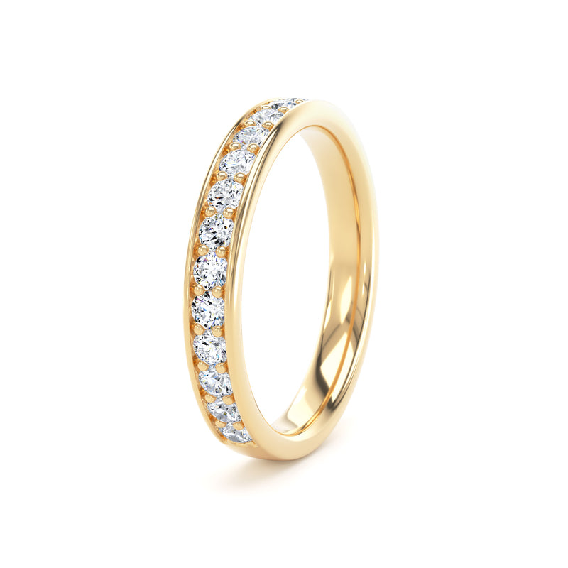 Round, Grain & Channel, Yellow Gold Eternity Ring