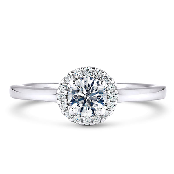 Round Halo Platinum Ring | RHP01 LGR