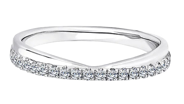Round Diamond Ring, Wishbone Offset Half Eternity | ET1246