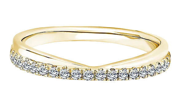 Round Diamond Ring, Wishbone Offset Half Eternity | ET1246