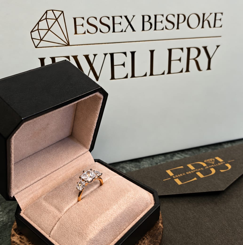 Pink Pear Diamond Engagement Ring, Claw Set Trilogy | M3D03-PINK