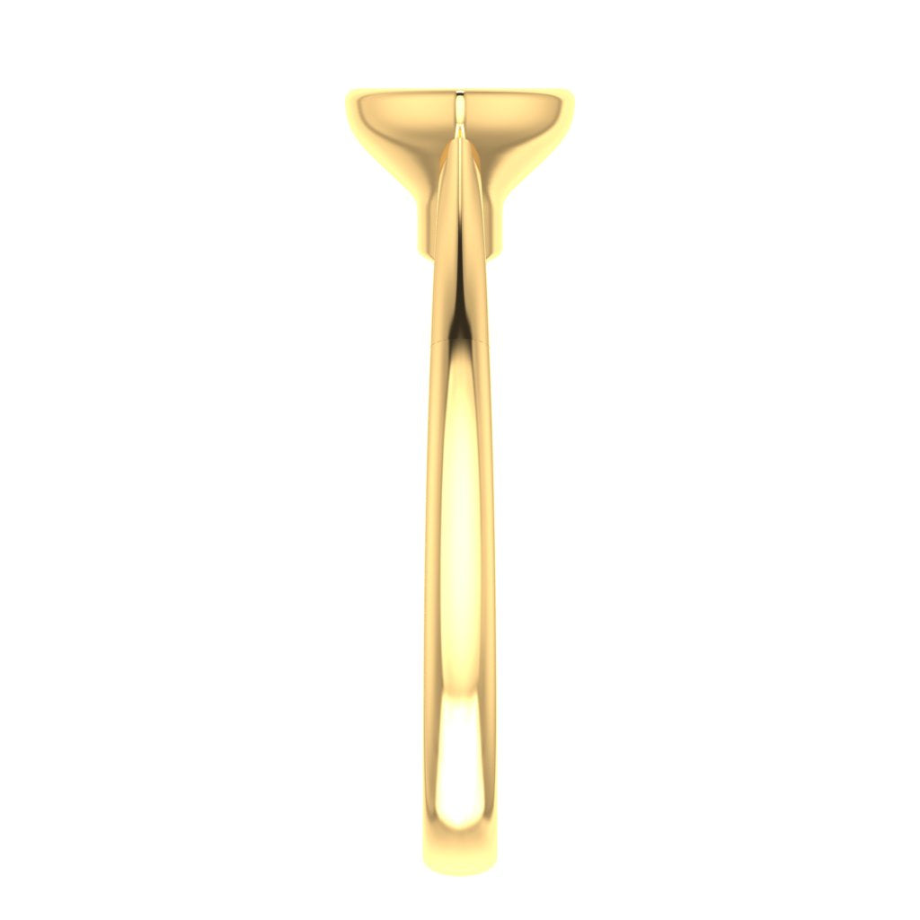 Landscape Marquise Solitaire Yellow Gold Ring, Bevel Set | LGM