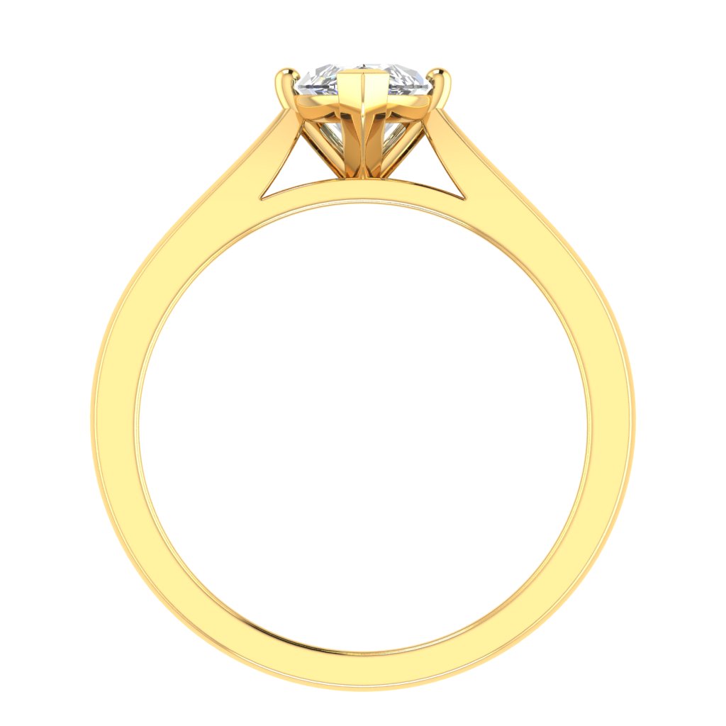 Marquise Solitaire Yellow Gold Ring | SMM