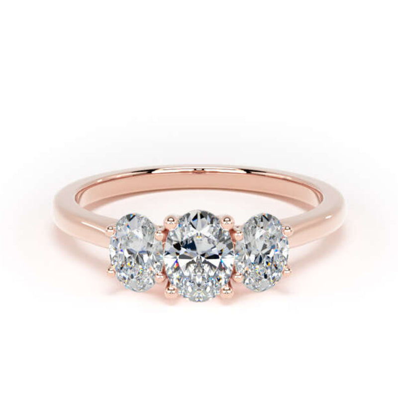 Oval Diamond Engagement Ring, Trilogy | M3O01