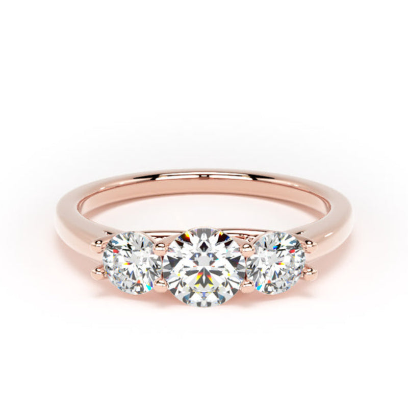 Round Diamond Engagement Ring, Crossover Basket Trilogy | M3R01