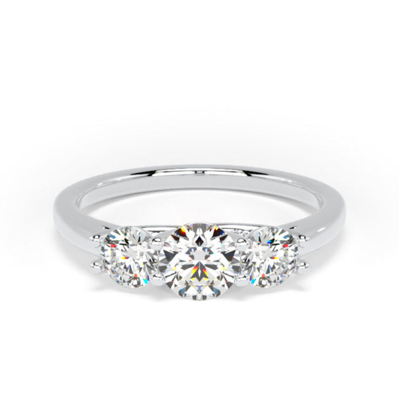 Round Diamond Engagement Ring, Crossover Basket Trilogy | M3R01
