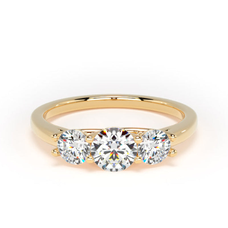 Round Diamond Engagement Ring, Crossover Basket Trilogy | M3R01