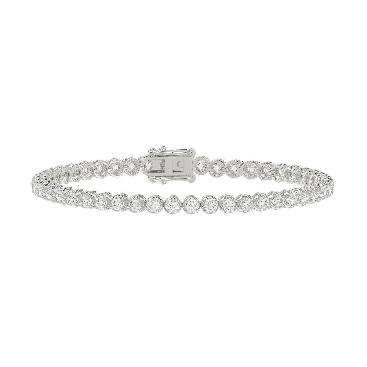 Round Diamond Tennis Bracelet | Prong Set Round Basket | TB1001