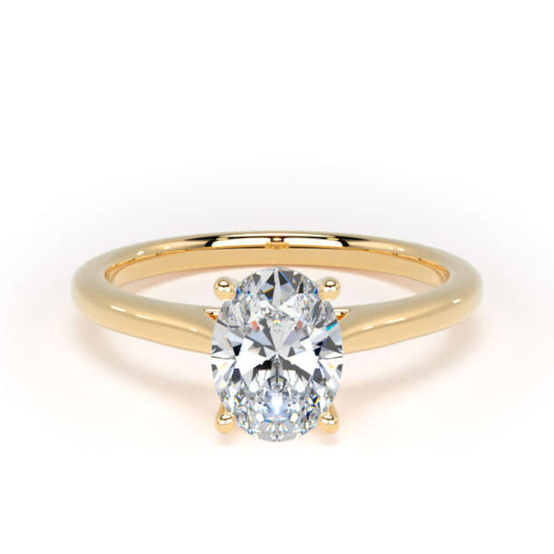 Oval Diamond Engagement Ring, Solitaire | OPP01